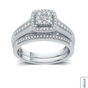 White Gold Bridal Set Brand New